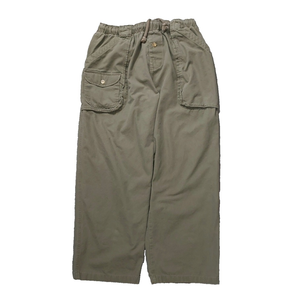 Vtg OP Ocean Pacific Pants Men's XL X 29" Military Green Baggy‎ Paratrooper Y2K
